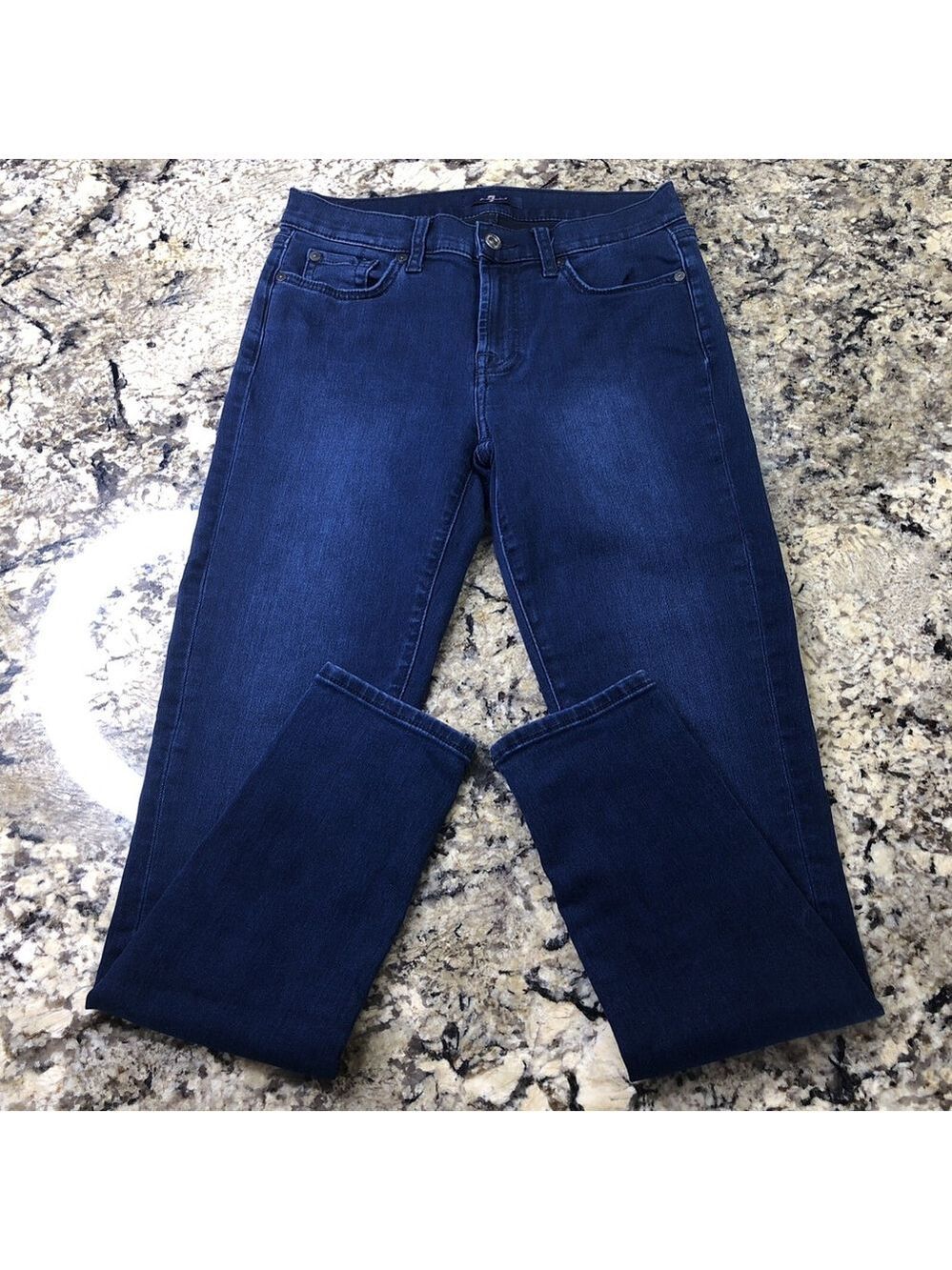 Size 28 7 For All Mankind Gwenevere Women’s Skinny Ankle Jeans Stretchy READ VN